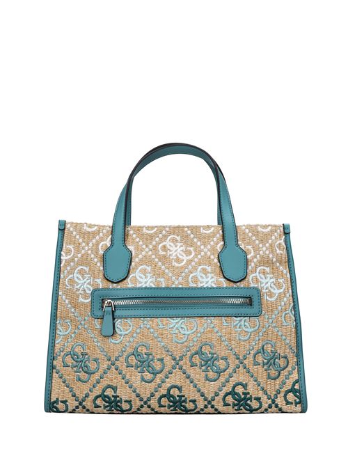 Borsa in rafia tessuto ed ecopelle GUESS | HWSW866522VERDE ACQUA